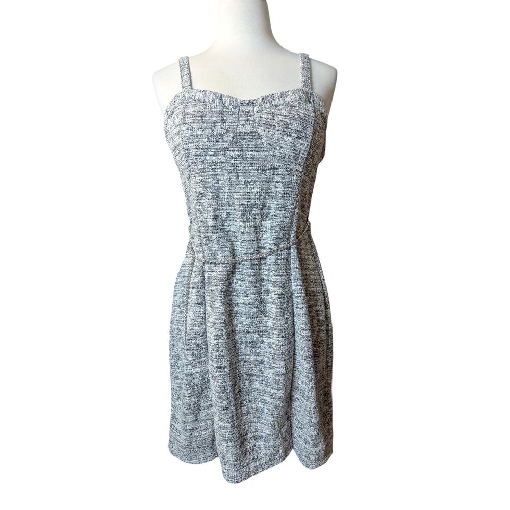 NWT Madden NYC Large Gray Dress Chain Belt Ruched Back Adjustable Straps